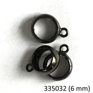 Vedhæng 6 mm i sølv oxideret